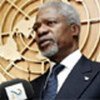 Kofi Annan briefs reporters