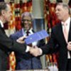 Adolf Ogi presents report to Kofi Annan and Jan Eliasson