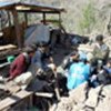 Returnee family in severely damaged village of Ghannol
