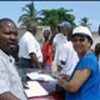 Health officials in Cacimba, Angola