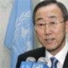 Ban Ki-moon speaks to reporters