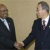 Ban Ki-moon (right) with Omar al-Bashir