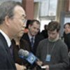 Ban Ki-moon responds to reporters questions