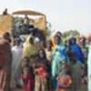 Chadian refugees at the Chad-Sudan border
