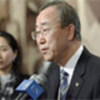 Ban Ki-Moon speaks to the media