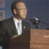 Ban Ki-moon addresses forum in Doha, Qatar