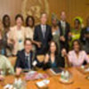 Ban Ki-moon meets with HIV positive staff members