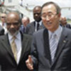 Ban Ki-moon with President René Préval