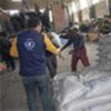 Distributing food aid in Peru