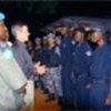 Mr. Hughes addresses Liberian and UN police