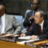 Ban Ki-moon (right) addresses Security Council