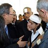 Ban Ki-moon meets with families of the victims and survivors in Algiers.
