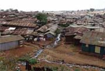 Mtaa wa mabanda wa Kibera, mji kuu, Kenya, Nairobi