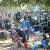 Chadian refugees find refuge on grounds of a Catholic church in Kousseri