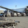 UNHCR aid is offloaded from the Boeing 747 at Nairobi