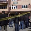 UN Police securing UNMIK Court building in Mitrovica