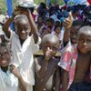 Des enfants dans un camp de réfugiés au Ghana.