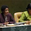 UN Deputy Secretary-General Asha-Rose Migiro (left) addressing the signing ceremony of the Convention last year