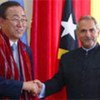 Secretary General Ban Ki-moon and President Jose Ramos-Horta (file photo)