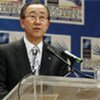 Secretary-General Ban Ki-moon addresses the press
