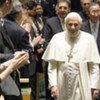 Pope Benedict XVI arrives to speak at UN General Assembly Hall