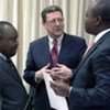 SRSG Alan Doss talks with  DRC  delegation prior to the meeting
