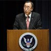 Secretary-General Ban Ki-moon addressing the William Waldo Cameron Forum in February