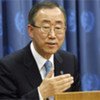 Le Secrétaire général de l'ONU Ban Ki-moon. L'ONU est un des membres du Quatuor pour le Moyen-Orient.