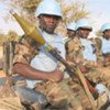 UNAMID guarding a supply convoy in El Fasher in Darfur (file photo)