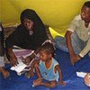 High Commissioner Guterres meets a family that recently arrived in Yemen from Somalia