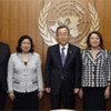 Miroslav Jenca (first from left)  and Secretary-General Ban Ki-moon (centre)