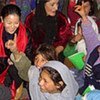 Girls attending the community-based school in the village of Hussain Khel (file photo)