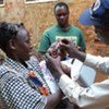 Children being immunized against Polio