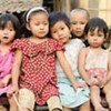 Myanmar refugee children in Mae La Camp in Thailand