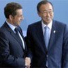 Secretary-General Ban Ki-moon and French President Nicolas Sarkozy