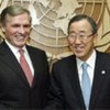 Secretary-General Ban Ki-moon and Ray Chambers, Special Envoy for Malaria
