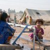 Displaced children in Kacha Garhi camp in Peshawar, north-western Pakistan
