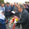 UNHCR High Commissioner António Guterres is welcomed by Afghan refugee girls