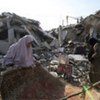 Scene of destruction at Rafah in the southern Gaza Strip