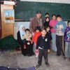 Gazan refugees taking shelter in an UNRWA classroom