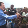 Alan Doss greeting residents of Goma