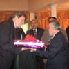 Alain Le Roy (left) and the Baghlan Provincial Governor Haji Mohammad Akbar Barekzai