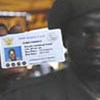 Ex-combatants from north and south symbolically handed over their weapons and then registered and received a DDR ID card.