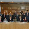 Secretary-General Ban Ki-moon (fifth from left, seated) with members of the UN Senior Management Group