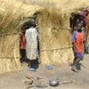 Makeshift shelters in Daha, south-eastern Chad.