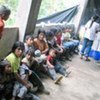 A group of displaced Awá people in Nariño department, Colombia