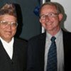 Richard Bennett (right) with Kedar Nath Upadhyay of Nepal after signing agreement