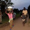 Internally displaced Congolese on the move in North Kivu province after an FDLR attack