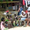 Afro-Colombians in the town of Boyoya, having fled their homes in Chocó province