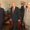 From left to right: Special Representative Tayé-Brook Zerihoun, Turkish Cypriot leader Mehmet Ali Talat and Greek Cypriot leader Dimitris Christofias
